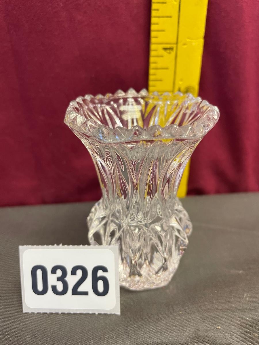 Cut glass bud vase, miniature