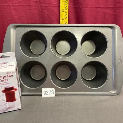 Make big cupcakes and cupcake corer