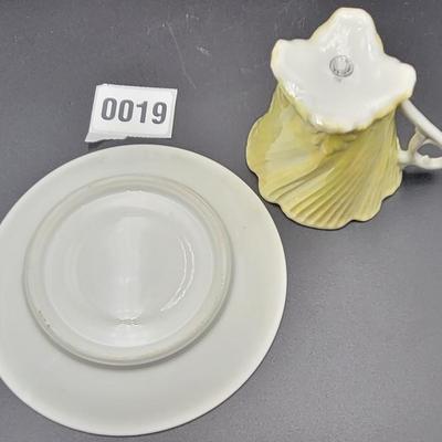 Victorian Iridescent Cup and Saucer