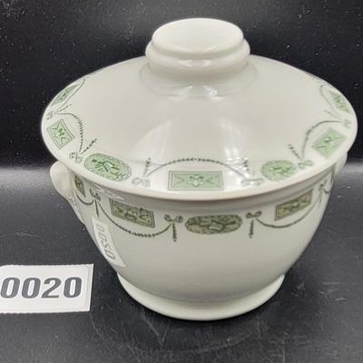 Vintage 1936 Warwick China Sugar Bowl with Lid