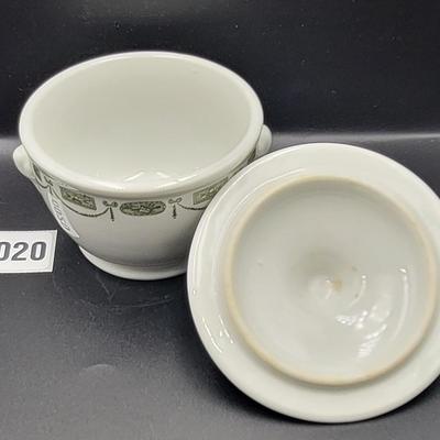 Vintage 1936 Warwick China Sugar Bowl with Lid
