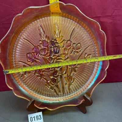 1950â€™s Jeanette carnival glass platter