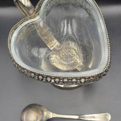 Sheffield England Sugar Bowl and Spoon