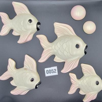 6 Pc Fish and Bubble Wall Decor