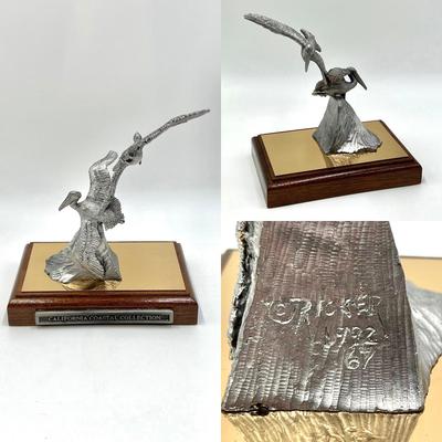 MICHAEL RICKER ~ Limited Edition ~ Four (4) Coastal Pewter Sculptures ~ New In Box ~ *Read Details