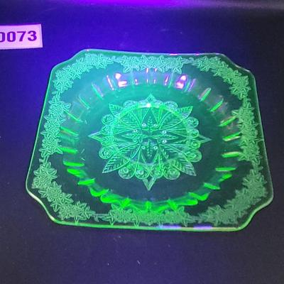 3 Pcs Uranium Glassware Adam by Jeanette