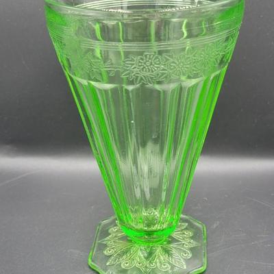 3 Pc Uranium Glass Lot Adam by Jeanette