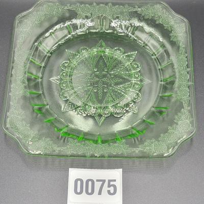 3 Pc Uranium Glass Lot Adam by Jeanette
