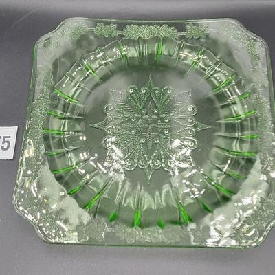 3 Pc Uranium Glass Lot Adam by Jeanette