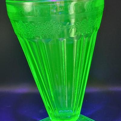 3 Pc Uranium Glass Lot Adam by Jeanette