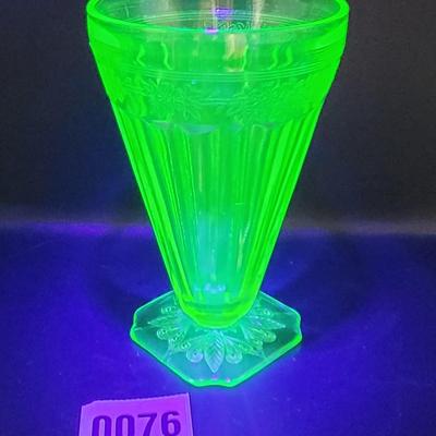 Vintage 3 Pc Uranium Glassware Lot Adam by Jeanette