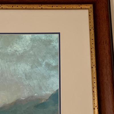 LOT 11R: Custom Framed Artwork of the Coastline - Unsigned