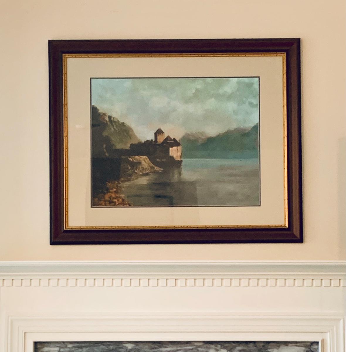 LOT 11R Custom Framed Artwork of the Coastline Unsigned