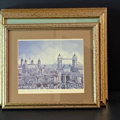 LOT 31R: Collection of 6 Vintage Framed Prints: Sights of London