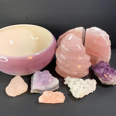 LOT 35R: Crystal Bookends, Healing Stones/Crystals & More