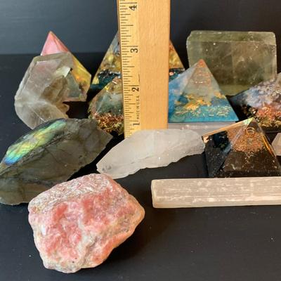 LOT 40R:  Orgonite Pyramids, Healing Stones & Crystals