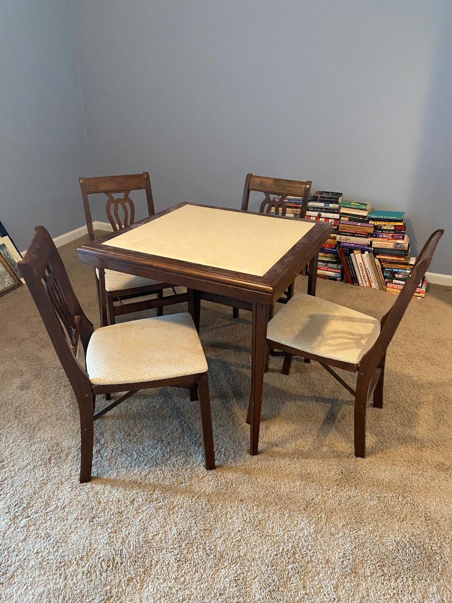LOT 103 Folding card Table & Chairs