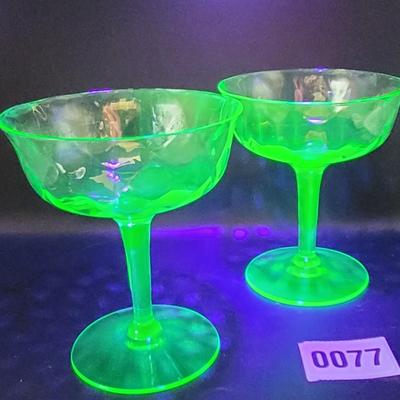 Beautiful Vintage Uranium Glass Lot