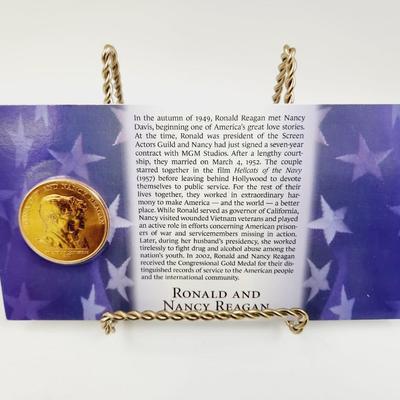 RONALD REGAN 1ST DAY ISSUE STAMPS & UNITED MINT COLLECTABLE COINS