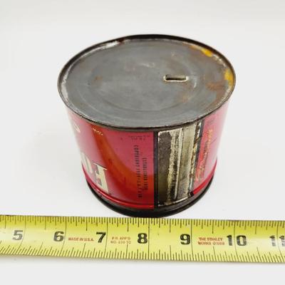 VINTAGE METAL FOLGERS COFFEE CAN