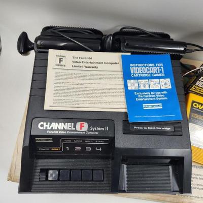 VINTAGE CHANNEL F SYSTEM 2 W/ LOTS OF EXTRAS