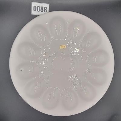 Vintage Hand Painted Deviled Egg Dish