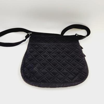 LIKE NEW QUILTED VERA BRADLEY BLACK HAND BAG
