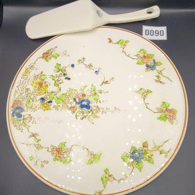 Vintage Ceramic Cake Plate Serving Set