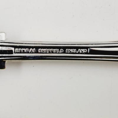 PAST TIMES SHEFFIELD ENGLAND SILVERPLATE DECORATED SERVING SPOON