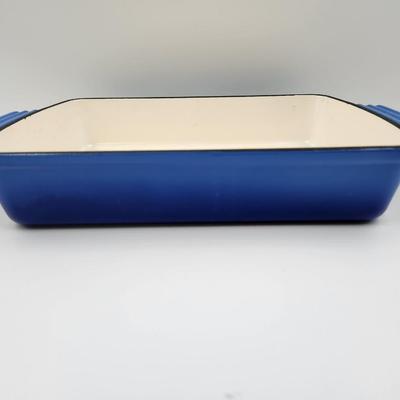 LE CREUSET STYLE STONEWARE BLUE BAKING PAN