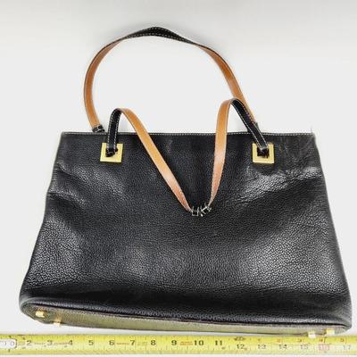 BEAUTIFUL BLACK LEATHER KAT SPADE BAG MADE IN ITALY