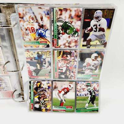 189 FOOTBALL CARDS ROOKIES & 3 RING BINDER INCLUDED