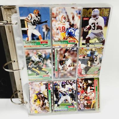 189 FOOTBALL CARDS ROOKIES & 3 RING BINDER INCLUDED