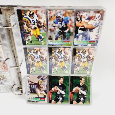 189 FOOTBALL CARDS ROOKIES & 3 RING BINDER INCLUDED