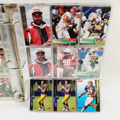 189 FOOTBALL CARDS ROOKIES & 3 RING BINDER INCLUDED