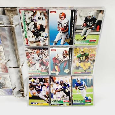 189 FOOTBALL CARDS ROOKIES & 3 RING BINDER INCLUDED