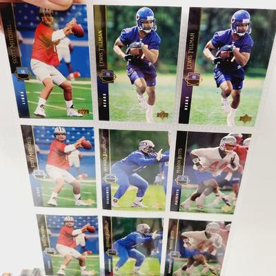 234 COLLECTABLE FOOTBALL CARDS IN PROTECTIVE SLEEVES - ROOKIES INCLUDED