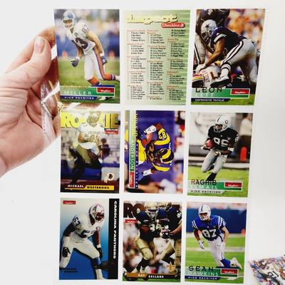 219 COLLECTABLE FOOTBALL CARDS IN PROTECTIVE SLEEVES