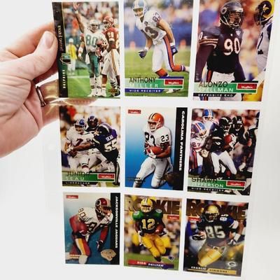 219 COLLECTABLE FOOTBALL CARDS IN PROTECTIVE SLEEVES