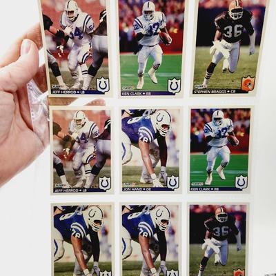 219 COLLECTABLE FOOTBALL CARDS IN PROTECTIVE SLEEVES