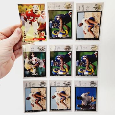 219 COLLECTABLE FOOTBALL CARDS IN PROTECTIVE SLEEVES