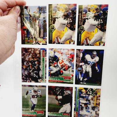 219 COLLECTABLE FOOTBALL CARDS IN PROTECTIVE SLEEVES