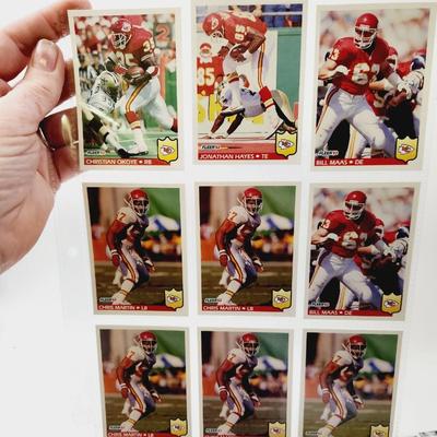 219 COLLECTABLE FOOTBALL CARDS IN PROTECTIVE SLEEVES