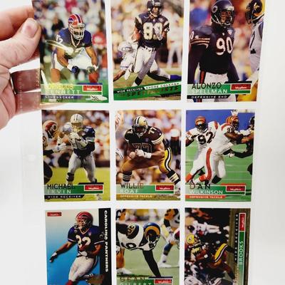219 COLLECTABLE FOOTBALL CARDS IN PROTECTIVE SLEEVES