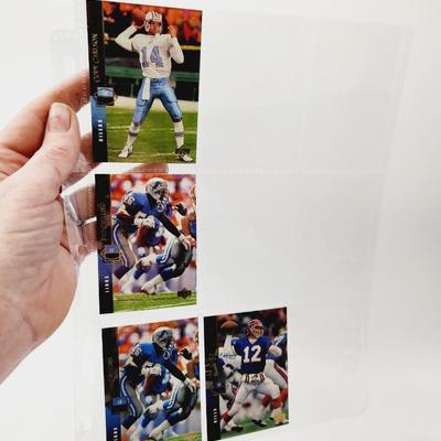 219 COLLECTABLE FOOTBALL CARDS IN PROTECTIVE SLEEVES
