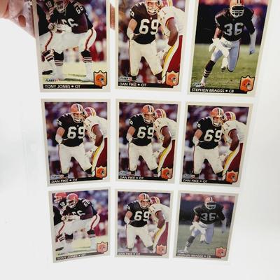 219 COLLECTABLE FOOTBALL CARDS IN PROTECTIVE SLEEVES