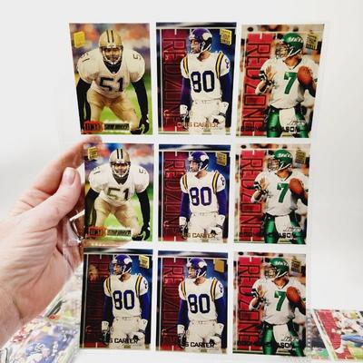 153 COLLECTABLE FOOTBALL CARDS IN PROTECTIVE SLEEVES