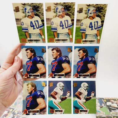 153 COLLECTABLE FOOTBALL CARDS IN PROTECTIVE SLEEVES