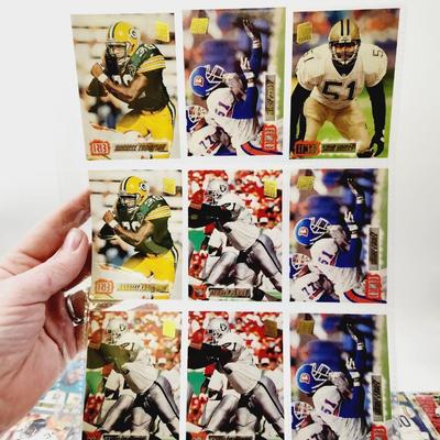 153 COLLECTABLE FOOTBALL CARDS IN PROTECTIVE SLEEVES