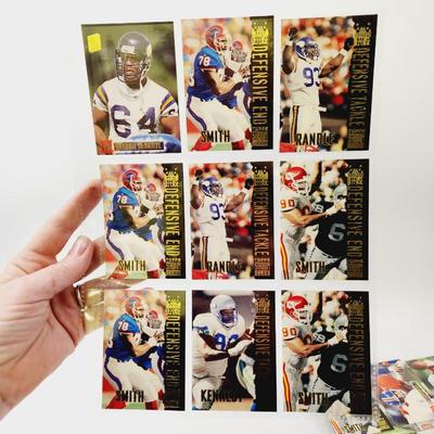 153 COLLECTABLE FOOTBALL CARDS IN PROTECTIVE SLEEVES